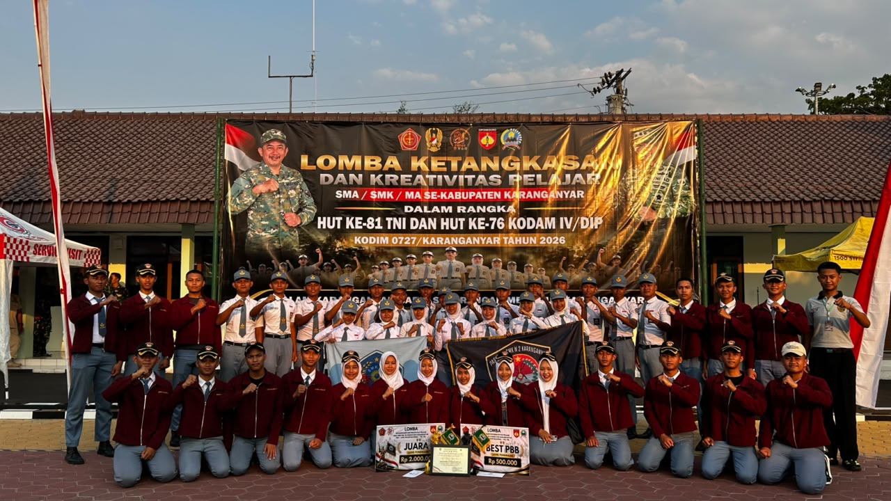 Juara 1 PBB Kodim tingkat Kabupaten Karanganyar